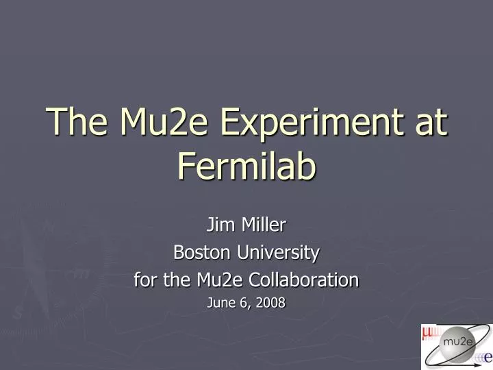 the mu2e experiment at fermilab