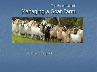 The Essentials of Managing a Goat Farm