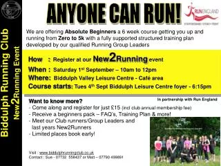 Biddulph Running Club New 2 Running Event