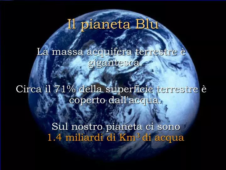 il pianeta blu