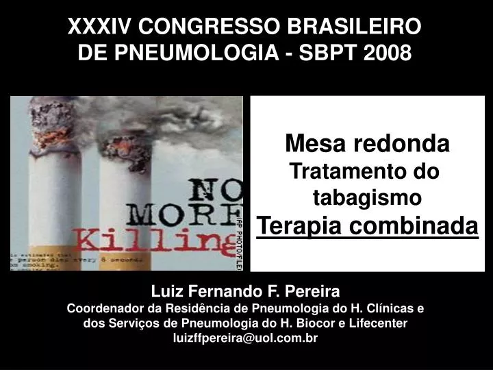 xxxiv congresso brasileiro de pneumologia sbpt 2008