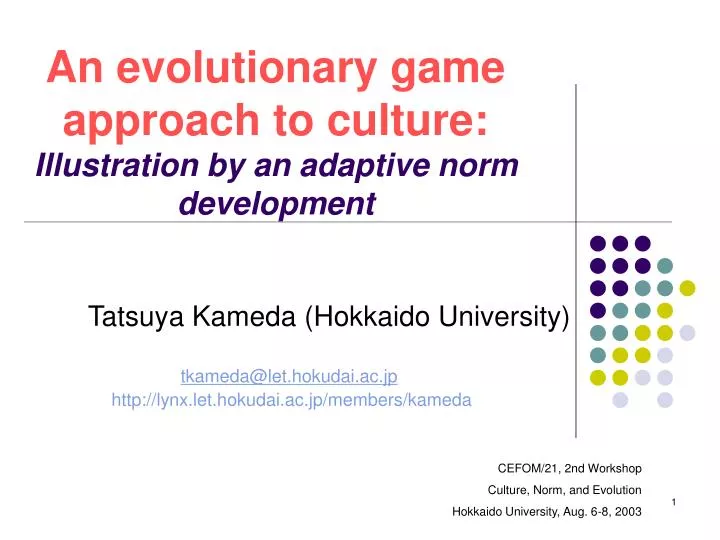 an evolutionary game approach to culture illustration by an adaptive norm development