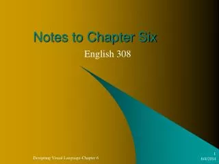 Notes to Chapter Six
