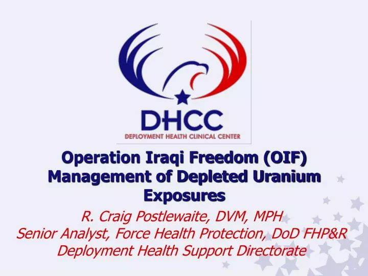 operation iraqi freedom oif management of depleted uranium exposures