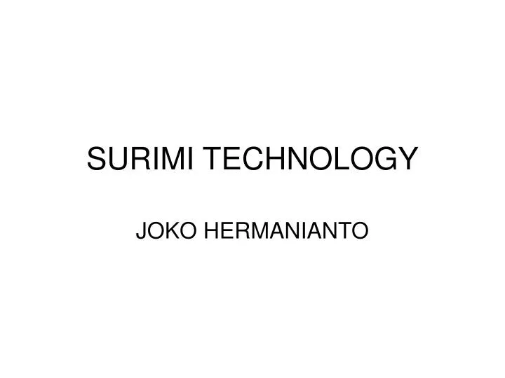 surimi technology