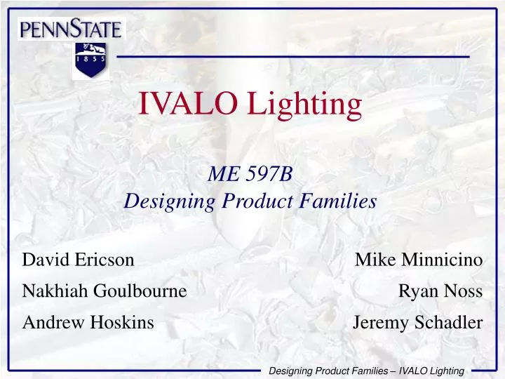 ivalo lighting me 597b designing product families