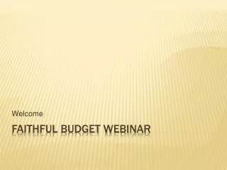 Faithful Budget webinar