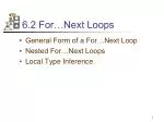 6.2 For…Next Loops - slide 1