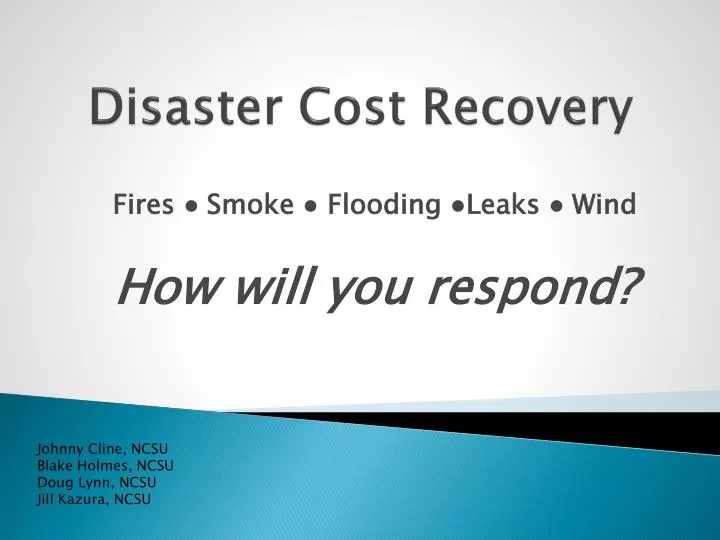 disaster cost recovery