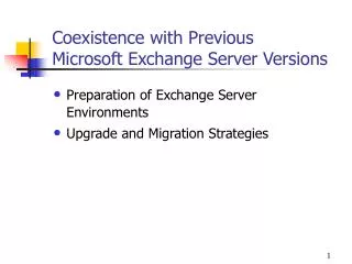 Coexistence with Previous Microsoft Exchange Server Versions