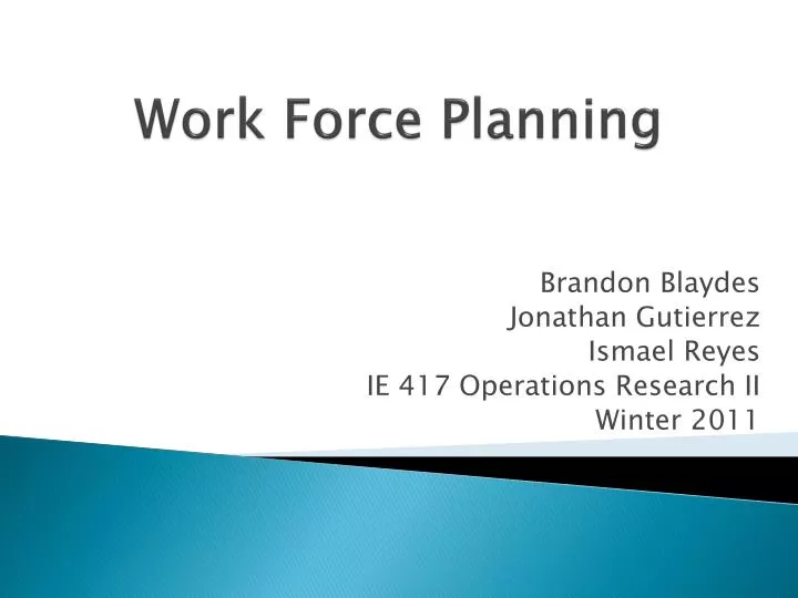 work force planning