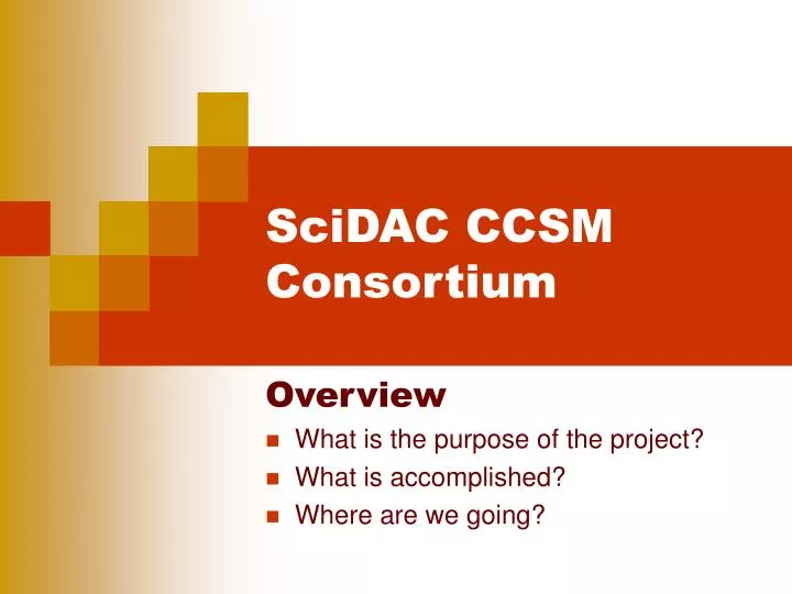 scidac ccsm consortium