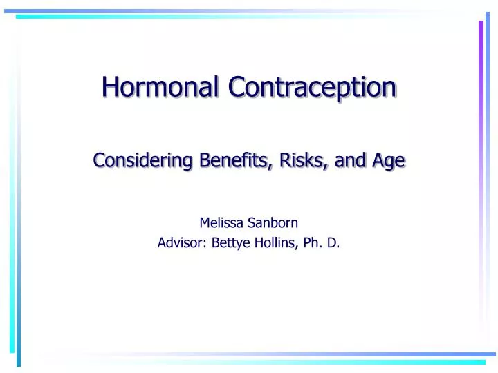 hormonal contraception