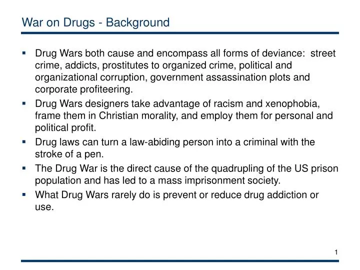 war on drugs background