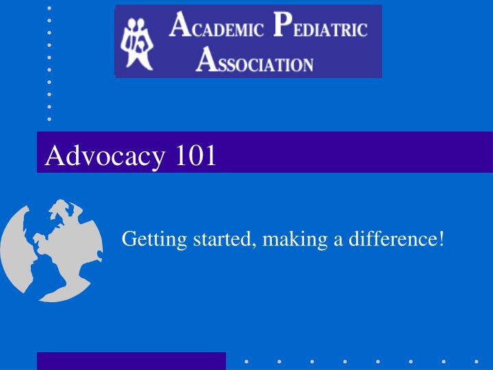advocacy 101