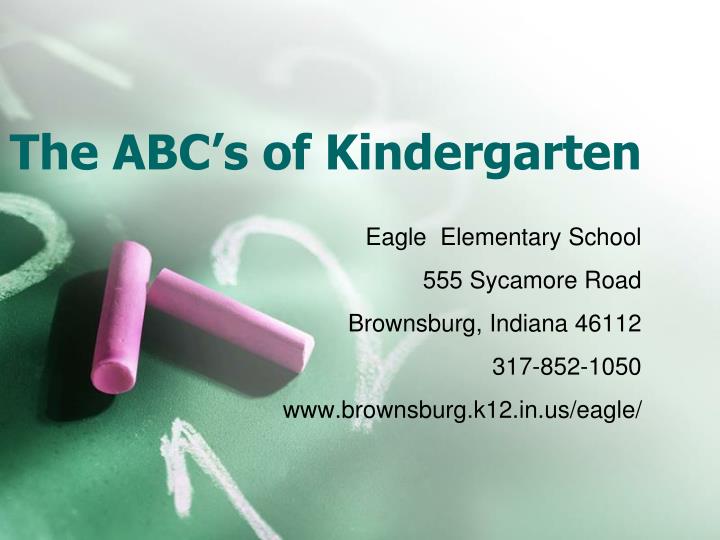 the abc s of kindergarten