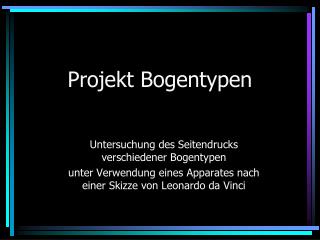 projekt bogentypen