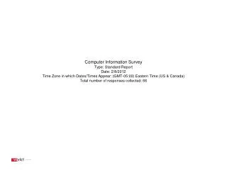 1: Will the primary computer you use in this course be a (Respondents could only choose a single response)