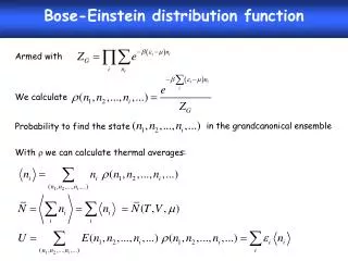 Bose-Einstein distribution function