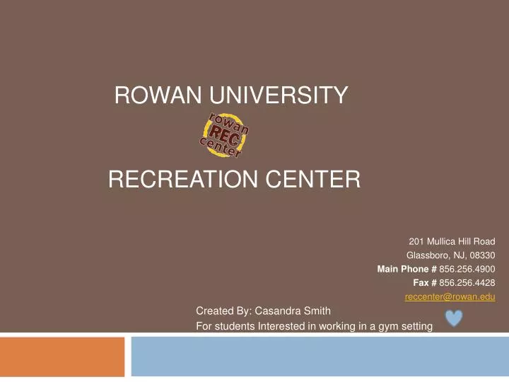 rowan university recreation center