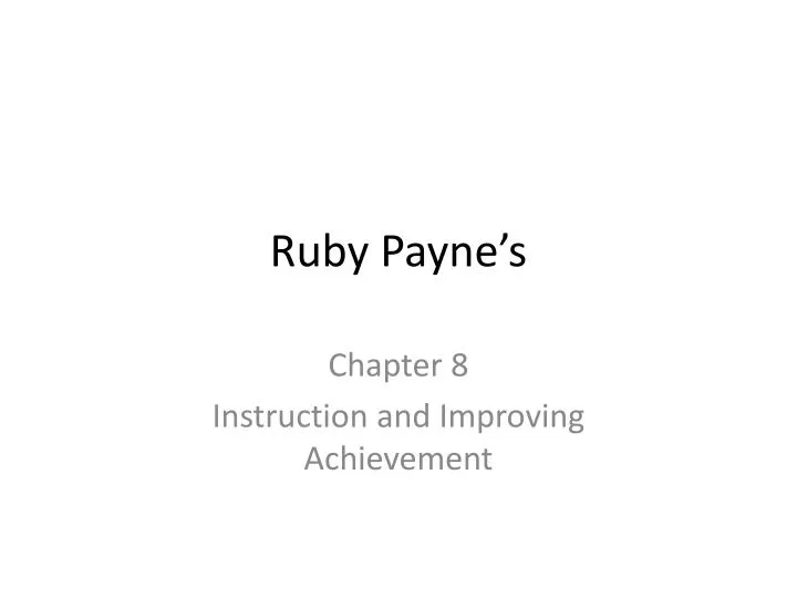 ruby payne s