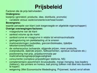 prijsbeleid