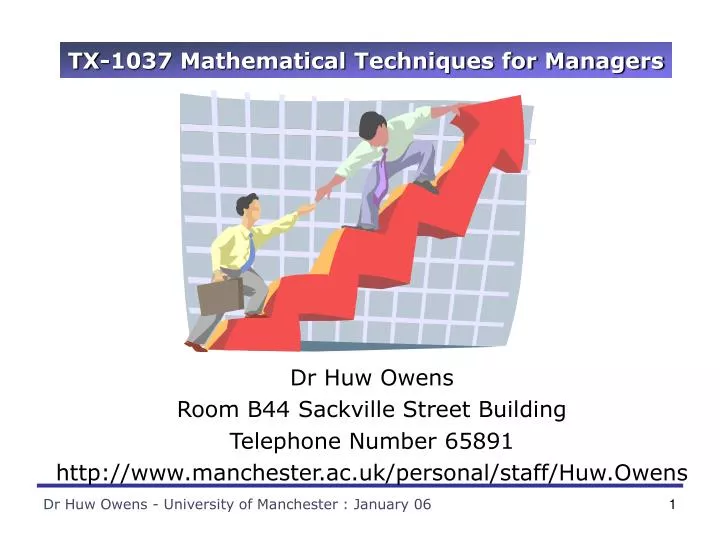 tx 1037 mathematical techniques for managers