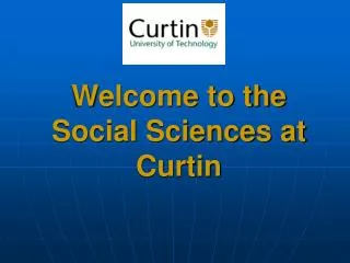 Welcome to the Social Sciences at Curtin