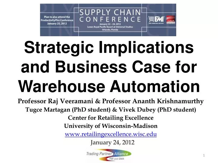 strategic implications and business case for warehouse automation