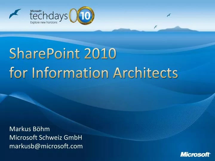 sharepoint 2010 for information architects