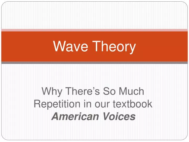 wave theory