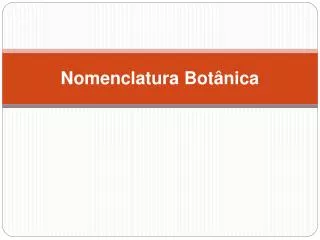 nomenclatura bot nica