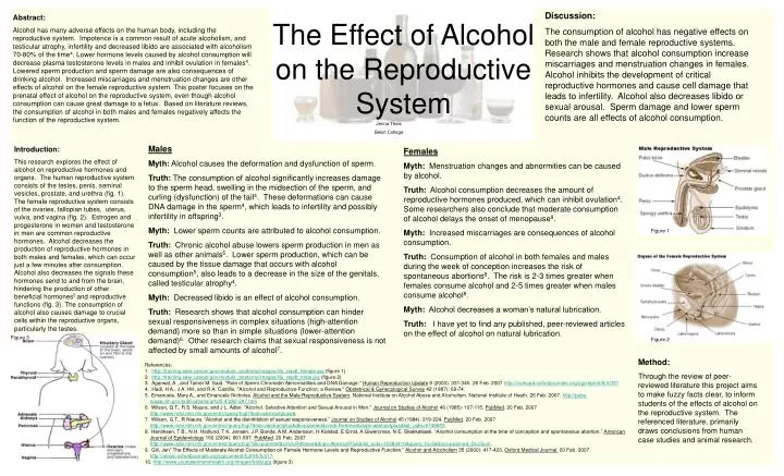 the effect of alcohol on the reproductive system