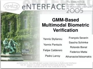 GMM-Based Multimodal Biometric Verification