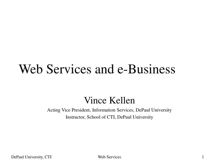 web services and e business