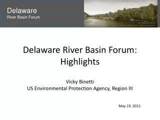 Delaware River Basin Forum: Highlights