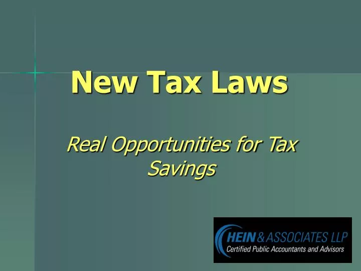 new tax laws