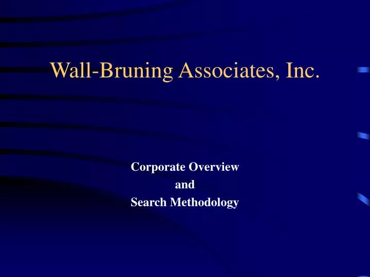 wall bruning associates inc