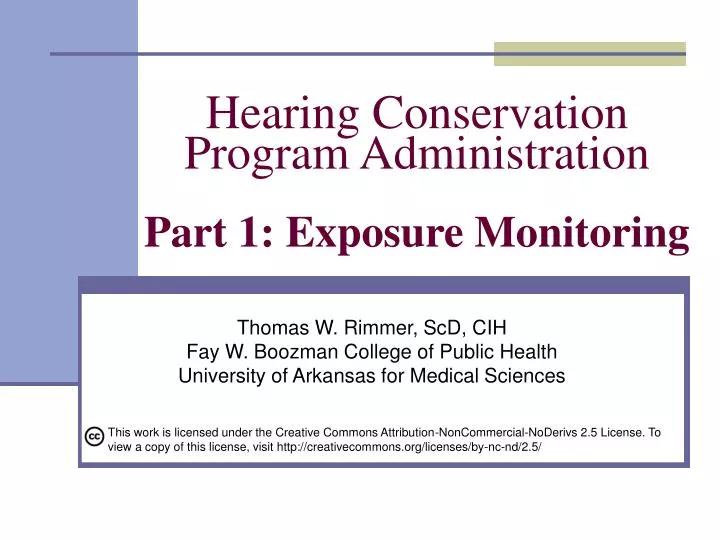 hearing conservation program administration part 1 exposure monitoring