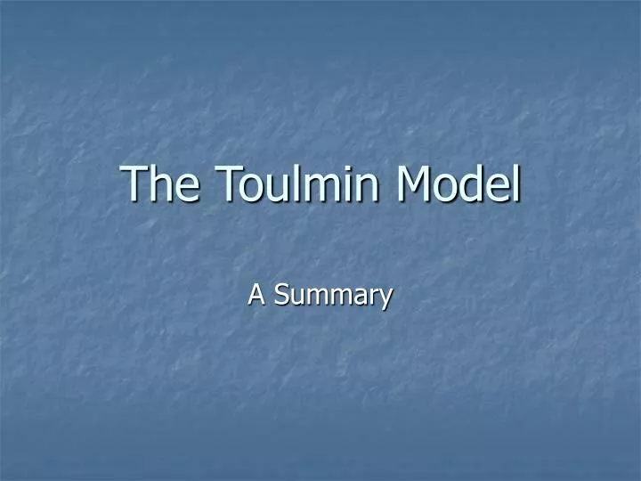 the toulmin model