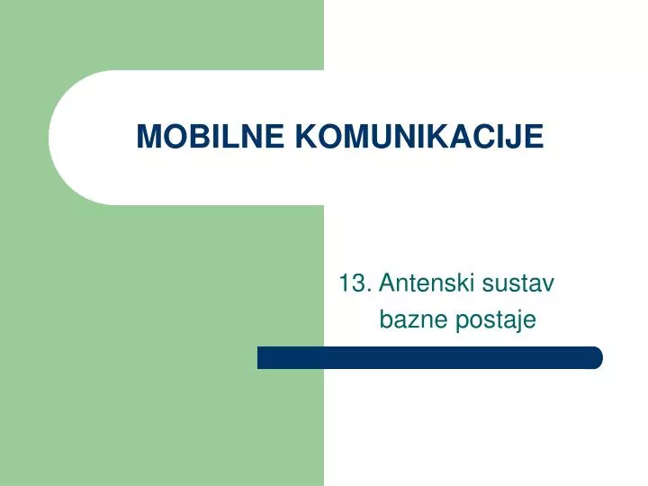 mobilne komunikacije