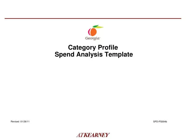 category profile spend analysis template