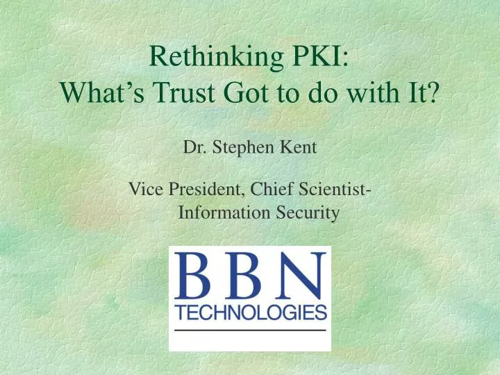 rethinking pki what s trust got to do with it