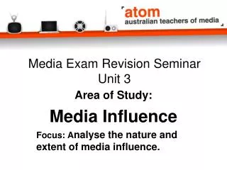 Media Exam Revision Seminar Unit 3