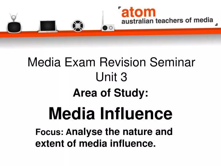 media exam revision seminar unit 3