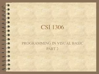 CSI 1306