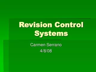 Revision Control Systems