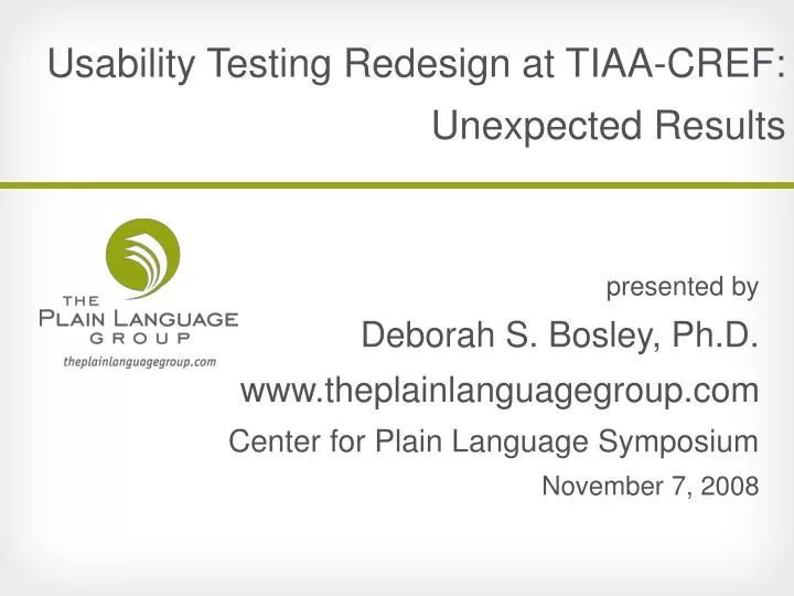 usability testing redesign at tiaa cref unexpected results