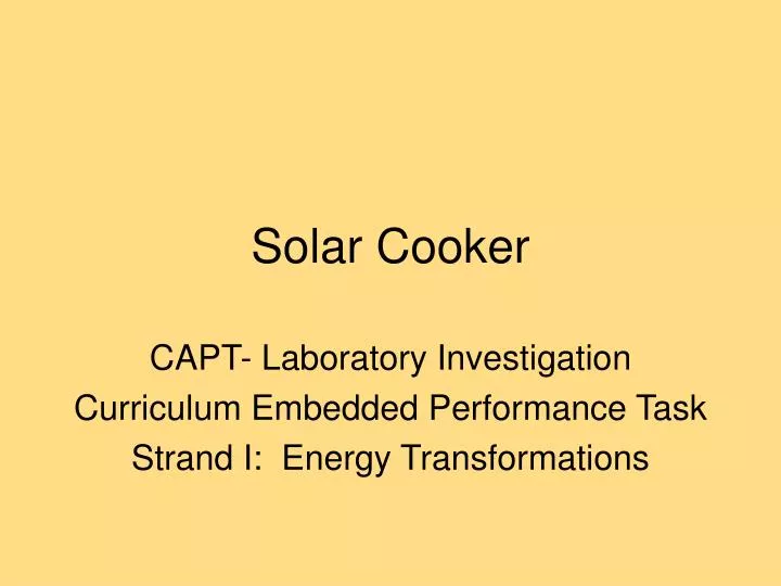 SOLAR COOKER. - ppt download