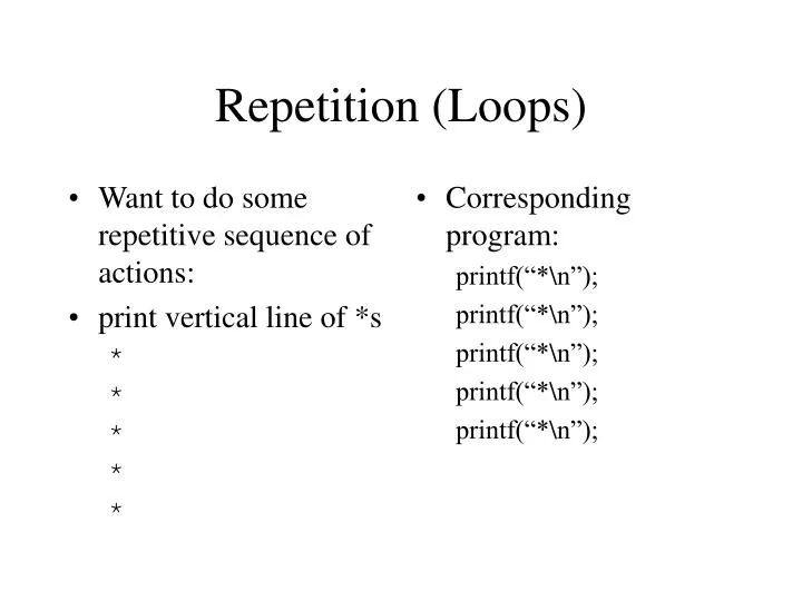 repetition loops
